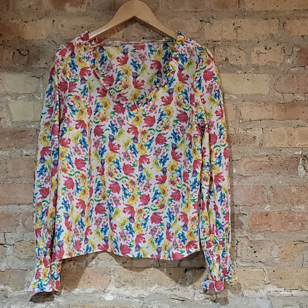 Rixo Multicolor Floral Blouse - image 3